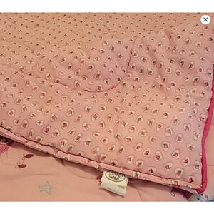 VTG Laura Ashley Pink Hearts & Roses/ Fairy Princesses Reversible Twin Comforter
